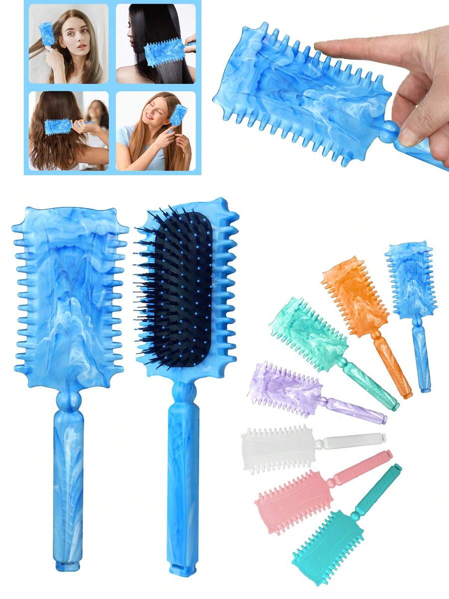 This Curly Hair Styling Wet Brush Features Soft Bristles That Effectively Detangle Curly Hair And Reduce Pulling, Helping To Keep Curls In Place. The Round Brush Design Makes It Suitable For Both Men And Women.