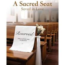 Wedding Reserved Chair Signs U2013 15x 53 Inch Memorial Sign Chairs In Loving U2013 Wedding, Engagement, Or Heaven Tribute Keepsake - Attending from Heaven - View 7