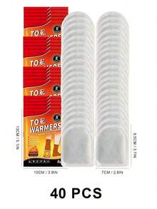 40片一次性暖手贴/暖脚贴/暖趾贴，速效加热垫，自粘式通用暖身贴，持久保暖，有效加热10小时，空气激活，无异味，天然成分，春夏必备，伴娘礼物，房间、海滩、旅行适用 - 彩色 - 查看 17