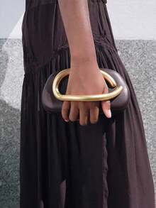 Túi cầm tay da PU màu đỏ tía - Lý tưởng cho ngày lễ tình nhân, thoải mái và thời trang, túi xách thời trang, tùy chọn quà tặng cá nhân hóa, phụ kiện 2025, phong cách sang trọng cho mọi dịp, cảm giác sang trọng với giá cả phải chăng - Cà phê nâu - Xem 2