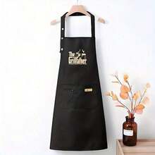 1 Piece BBQ Master Printed Apron - High-Quality Polyester Material, Adjustable Shoulder Straps, Multi-Pocket Design - Essential For Home Cooks And Professional Chefs, Durable Material, Fun Patterns, Cooking Protection, Sturdy Structure, Essential For Baking And BBQ - AZX0001 - 查看 5