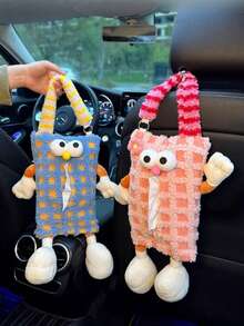 Hộp đựng khăn giấy treo tường hình quái vật hoạt hình, phụ kiện trang trí nội thất ô tô - Nhiều màu - Xem 1