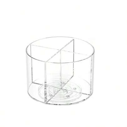 YA-Organizador de Lápices de Acrílico con 360° Giratorio Soporte para Rotuladores Almacenamiento de Escritorio y Suministros de Arte Caja Multiusos para Bebidas y ComputadoraS194