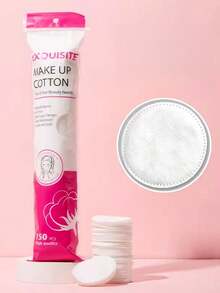 Multi-Layer High Absorbency Organic Cotton Cleansing Pads, Round Pattern Cleaning Pads, Soft & Pure Makeup Remover Pads - Pink - View 5