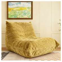 SANAE Adult-Size Extra-Large Bean Bag Chair Memory Foam-Filled Bean Bag Sofa, Faux Fur Leisure Chair With Ergonomic Design. It Is A New-Style , A Large Decorative Sofa Suitable For Gaming, Reading And Relaxation, And No Assembly Required. - Nghệ - Xem 1