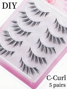 5 أزواج من رموش عيون الثعلب الفاخرة، رموش كورية الطراز، طول C-مجعد 7-12 ملم، رموش ممددة، ناعمة ومريحة، خفيفة الوزن، مناسبة للاستخدام اليومي والسفر والحفلات والمناسبات، تعزز جاذبية العين، رموش 3D مكثفة - عيون براقة، سهلة التطبيق كاملة الشريط - توفر وقت المكياج DIY، مثالية للمبتدئين، قابلة لإعادة الاستخدام، هدية للصديقات (عيد الحب/عيد الميلاد)، رموش عيون الثعلب، رموش مصنوعة يدويًا، رموش طبيعية - رموش عيون القطة - مشاهدة 6