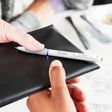 bolígrafos de gel, punta mediana (0,7mm), bolígrafos de tinta de gel negro, 4 unidades Para Escuela y Oficina esistente y Duradero Sin Residuos / No Mancha Papel - Blanco Perla 4 unidades - Ver 5