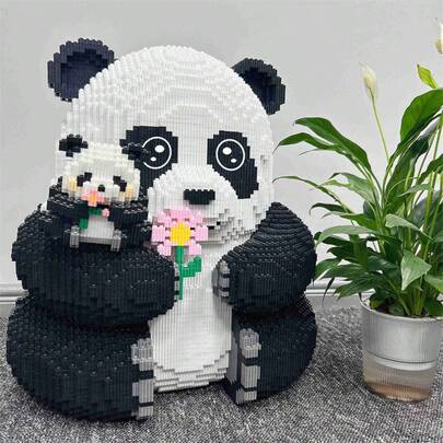 12000 chiếc Hoa Gấu Trúc Gấu Trúc Khổng Lồ Động Vật Dễ Thương Tự Làm Đồ Chơi Xếp Hình Trang Trí 3D Đồ Chơi Xếp Hình Hoa Gấu Trúc Khối Xây Dựng Quà Tặng Sinh Nhật Cho Các Bữa Tiệc Và Quà Tặng