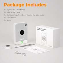 Joysea - Máquina de etiquetas Bluetooth con múltiples plantillas para el hogar, organización de oficina, color gris - 1 - Ver 4