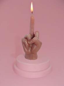 1pc Rude Gesture Scented Candle, Creative Funny Scented Candle, Home Decor Scented Candle Gift For New Year, Christmas, Party, Birthday, Wedding - Multicolor - View 14