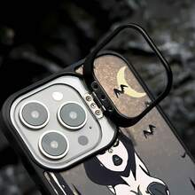 Funda de teléfono de alta moda con diseño de vampiro y murciélago, inspirada en criaturas nocturnas y elegancia gótica. Compatible con  17,  16,  16 Pro Max,  15,  15 Pro Max,  14,  13,  12 y  11 Pro. Perfecta para Halloween, fiestas y regalos para familiares y amigos.fundas para celular,funda para celular,fundas para  13,fundas de celular,fundas para teléfono,fundas de teléfono,funda de celular,fundas de ,fundas para  11,fundas para  14 - Negro - Ver 4