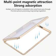 Estuche de metal resistente a los rayos UV para tarjetas calificadas - Protector magnético apilable de aluminio metálico - Plateado - Ver 4