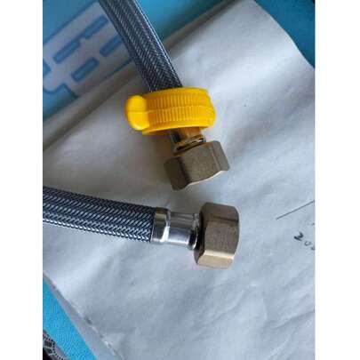 4-Point Dual Copper Cap Stainless Steel Braided Hose For Cold & Hot Water Faucet, Toilet, Water Heater With Wrench