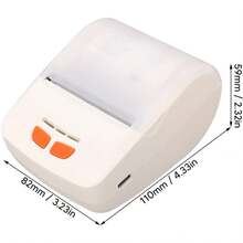 Impresora Térmica de Recibos Bluetooth, Impresora Portátil Inalámbrica de Recibos, Impresora Térmica Móvil de TPV, Impresora de Tickets de Bolsillo para Windows, iOS, - 1 - Ver 10