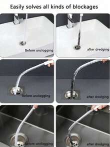 1件装管道疏通刷 浴室毛发下水道水槽清洁刷 排水管清洁器 柔性清洁器 堵塞物清理器，柔性管道排水刷，排水清洁设备，浴室配件 排水管疏通工具，水槽溢水清洁刷，家用排水管毛发收集器 厨房用品 厨房配件 厨房工具 - 白色 - 查看 4