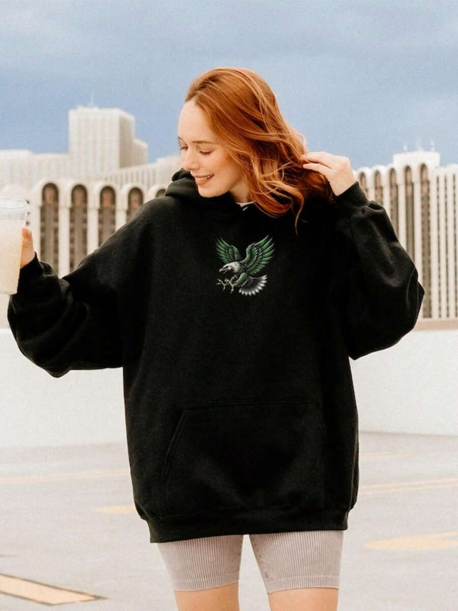 Bowl LIX Football Champ Hoodie Eagles Sweatshirt Gift Idea Philly Sports Fan Eagl - màu đen - Xem 1