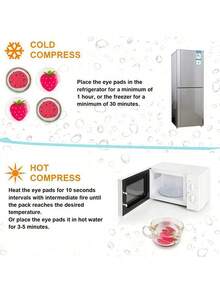 Gel Ice Pack Reusable Cooling Eye Pads And Under Eye Patches, Eye Hot Cold Pack For Eye Rela(2watermelon) - Burgundy - View 10