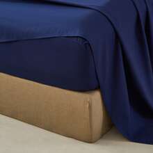 3/4 Pieces Sheet Set, Cooling Sheets For 3 Pieces Twin Sheet Set With Pillowcase, Full/Queen/King Size Bed Set With 4Pieces, Derived From Microfiber, Breathable & Soft, Deep Pocket Up To 16", Hotel Luxury Silky Bedding For Hot Sleepers - Dark Blue - 查看 9