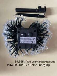 1 Pack Solar Powered Fairy String Lights, Waterproof Outdoor Solar Flower Lights, 20/50/100 LED Solar Blossom String Lights - 8 Lighting Modes, Suitable For Garden, Yard, Fence, Christmas Tree, Etc. To Create Ambiance. Can Be Used For Outdoor Patio, Balcony, Fence, Stairs, Lawn Decor, Christmas, Halloween, New Year And Other Holiday Decorations (Multi-Color/Purple/Warm White/White)