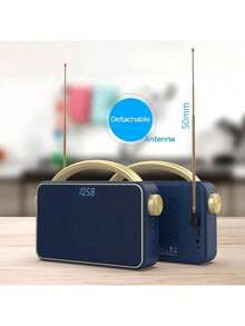 PHILIPS Đài TAR2768, Loa Bluetooth di động, Thiết kế có thể sạc lại, Âm thanh nổi, Phát nhạc đa chức năng, Thích hợp cho các hoạt động ngoài trời và sử dụng tại nhà, Màu xanh lam - Màu xanh lam - Xem 3