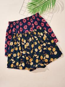 2条装男士水果图案纯棉平角内裤，舒适平角裤，运动短裤，男士休闲家居服 - 彩色 - 查看 3