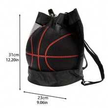 1pc Drawstring Mesh Sports Bag, Suitable For Storing Volleyball, Soccer, Basketball - Multicolor - View 8