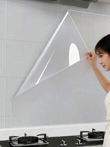 1 Roll Transparent Tabletop Protection Film, Waterproof, Oil-Resistant, Heat-Resistant (450°F), Self-Adhesive Cover Suitable For Kitchen, Cabinets, Tables, Furniture And Marble Surfaces - Multicolor - View 4