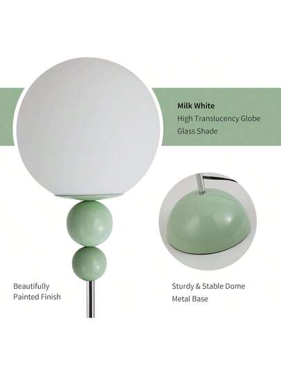 Alpinaluz "LOKE" E27 Vloer Lamp Multi Ball Opaque Wit Sphere view 2