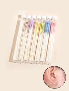 60pcs/120pcs Ear Piercing Cleaning Kit, Odor Removal, Ear Care Set, Disposable Piercing Thread, Post-Piercing Care Cleaning Thread, Ear Piercing Care Cleaning Tools, Unisex