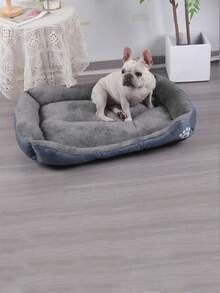 سرير قطيفة مريح للأربعة فصول للقطط والجراء - وكهف ناعم ودافئ للكلاب من نوع تيدي وجولدن ريتريفر، سرير مربع ملون للكلاب من نوع تيدي وبومرانيان، حصيرة قطن بي بي للحيوانات الأليفة - متعدد الألوان - مشاهدة 5