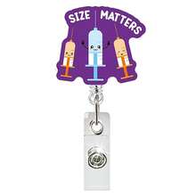 1pc Badge Reel, Medical Series Gifts For Doctors & Nurses, Retractable ID Badge Holder With Organ, Pill Bottle, Syringe, Blood Bag Designs - Multicolor - View 6