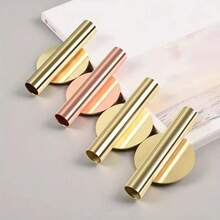 1/2/3pcs Creative Wall Flower Vase, Wall Hanging Flower Holder, Gold Color Decor For Living Room - Gold - View 4