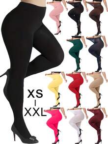 1 Pair Women's Control Top High Elastic Soft Opaque Pantyhose Tights Fall Halloween Tights Black Tights Winter Clothes For Women Goth Tights Plus Size Stockings Fishnet Stockings - Multicolor - View 1