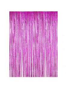 2/5pcs Fuchsia Party Backdrop Metallic Foil Fringe Metallic String Curtain, Birthday Party Wedding Decoration Gift Supplies