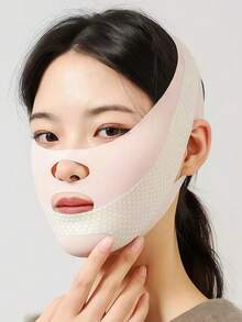 面部提拉紧致睡眠塑形V字绷带，放松提拉，减少双下巴，瘦脸按摩器，男女通用 - 下巴塑形，可调节面罩，可重复使用，透气无缝V字形面罩，适合睡眠、运动和瑜伽，轻盈透气，佩戴无皱，Y2K哥特风旅行必备，方便携带，圣诞礼物，圣诞装饰，女士礼物 - 彩色 - 查看 5