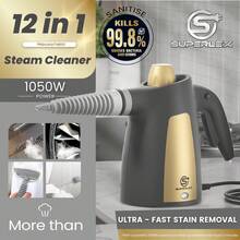 SUPERLEX 12-In-1 Handheld High-Temperature Steam Cleaner – Portable Steamer Cleaning Machine  With 12 Accessories, 350ml Water Tank, 1050W Fast Heating High Pressure Cleaning, Portable Steam Cleaning Tool, Suitable For Car, Sofa, Floor, Bathroom And Window Cleaning - UK Plug(220-240V) - View 12