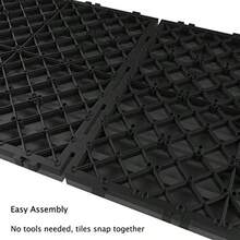 XZGB Interlocking Deck Tiles - 6-Pack Wood Plastic Composite Patio Tiles - Outdoor Flooring For Balcony Porch And Garage By Pure Garden Dark Gray - 深灰色 - 查看 4