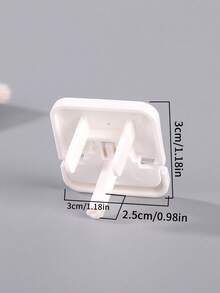 10pcs White 3-Hole Protective Covers For Power Sockets, Insulation Covers To Prevent Electric Shock - White - View 8