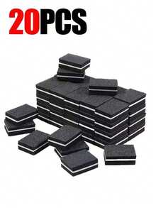 100片装迷你抛光块指甲锉,适用于亚克力指甲和天然指甲,100/180目指甲抛光块,散装抛光块,专业美甲锉块 - 粉色 - 查看 11