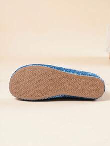 2cm Platform Glitter Snow Boots For Women, Mid-Calf, Thermal Lined, Warm, Flat Sole, New For Winter 2026 - Blue - View 10