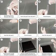 1pc Assemble Transparent Acrylic Display Box, 30x30x30cm/12x12x12in, Showcase Collectible Figures, Home Storage & Organization Toy',Home Decor ,Room Decor School Decor School Surprise Dormitory Decor Back To School School Supplies - Transparent - View 8