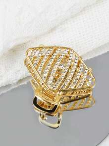 1 قطعة مشبك شعر معدني بشكل خاص للنساء في عيد الميلاد - مرصع بالراين ، أنيق وفاخر ، قبضة آمنة لا انزلاق ، مناسب للشعر السميك ، إكسسوار شعر للاستخدام اليومي/الحفلات ، هدية مثالية