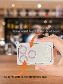 Gehärtetes Glas Kameraobjektiv Schutz, für IPhone 17/17Pro/17Promax/17Air/16/15/14/13/12/11 Promax Pro Plus Mini 16E Serie, funkelndes Diamant Design, kratzfest, einfach zu installieren, geeignet für täglichen Schutz, Büro, Zuhause, Handy Kamera Abdeckung, funkelnder Kristall, wasserdicht, stoßfest, kratzfest