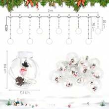 Holiday Decoration Supplies - White Warm Christmas Balls - View 6