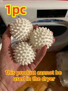 1 pezzo Palline riutilizzabili per l'asciugatrice - Materiale in gomma, rimozione di macchie e lanugine, adatte per la lavatrice, senza bisogno di elettricità, elemento essenziale per la pulizia domestica, ammorbidisce i tessuti, riduce pieghe e statica, previene l'aggrovigliamento in casa e in lavanderia, ottimo regalo per la Festa della Mamma, San Valentino, amici, mamma, fidanzata - Colore casuale