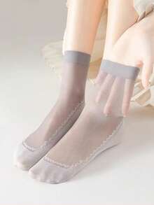 1/5/10/20 pares de medias de seda para mujeres en verano, calcetines cortos ultrafinos, anti-enganches, resistentes al desgaste, dispensables, antideslizantes, invisibles, calcetines transparentes de color carne