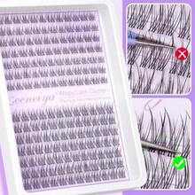 Clear Band Lash Clusters Wispy Short C Curl Eyelash Clusters 10-11mm Individual Eyelashes Natural Cluster Eyelash Extensions Natural Looking Cluster Lashes By Geeneiya(Clear Band,10-11MM) - Màu B - Xem 6