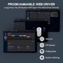 Chuột chơi game không dây AJAZZ AJ139 V2 MC, Đế sạc RGB, Chip 3311, DPI 12000, Hỗ trợ tốc độ báo cáo 1000Hz, Pin sạc lâu dài, Có thể sạc lại [Cấu hình chính thức] - Sản phẩm chính hãng AJAZZ - Xem 7