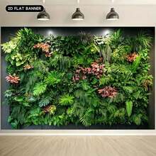 1 pieza de telón de fondo de poliéster plano 2D, decoración de pared verde, multifuncional para fotografía interior/exterior para cumpleaños, aniversarios, eventos de fiesta - No se requiere electricidad - 1 pieza - Ver 7