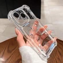 Compatible con iPhone 17, 16, 15, 14, 13, 12 y 11 Pro Plus Max, así como con OPPO, Galaxy, Moto, Redmi, Honor y Transsion. Esta funda transparente de cuatro esquinas a prueba de golpes presenta un diseño de mariposa negra. Ideal como regalo de cumpleaños, para tu pareja o para uso personal. - transparente - Ver 10